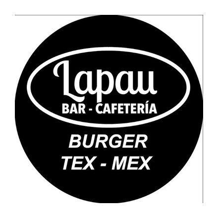 Logotipo real de Lapau Burger & Tex Mex